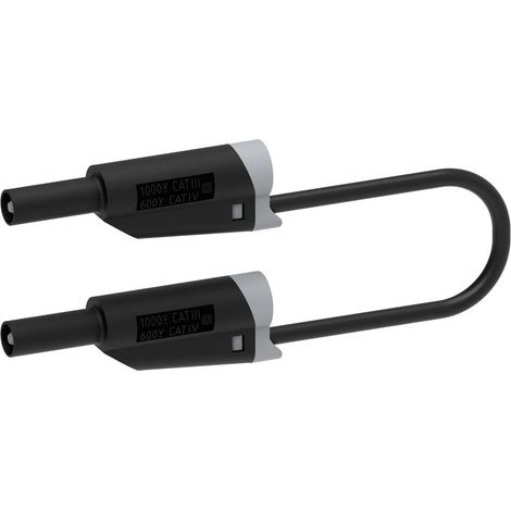 Electro PJP 2717-IEC-CD1-50N Cavo di misura Spina a banana 4 mm Spina a banana 4 mm 50 cm Nero 1 pz. (1/2)