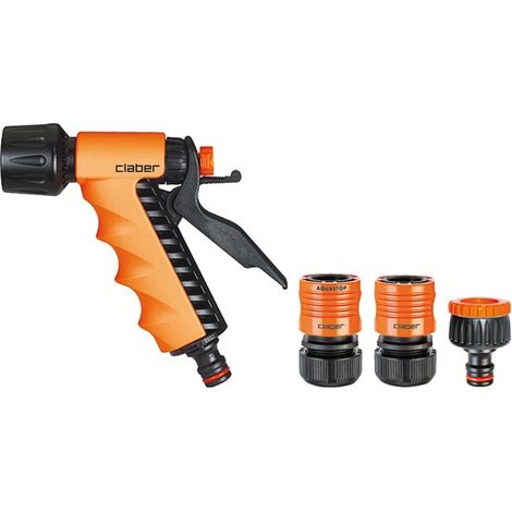 Starter Kit Ergo 1-2" pistola lanza y tres racores para agua riego manguera