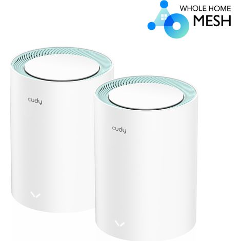 Cudy M1300 2-PACK Mesh-WLAN-System Dual-Band (2,4 GHz/5 GHz) Wi-Fi 5 (802.11ac) Weiß 1 Intern (1/5)