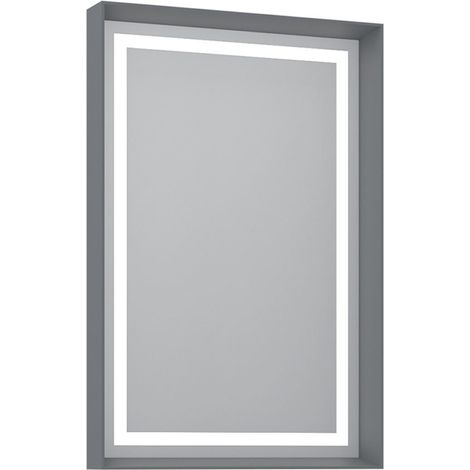 Dekorativer Holzspiegel "Craft 60 x 90 v2" – 60 x 10 x 90 cm – Mattgrau (1/3)