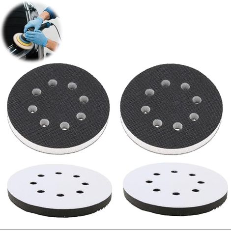 Tampon Interface 125mm à 8 Trous en Mousse Souple pour Rondes, Tampons de Polissage de mm, Éponge, Disques Ponçage et Assiettes (1/5)