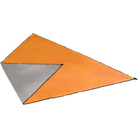 Voile d'ombrage triangulaire imperméable - Orange - 4x4x4m - Protection anti-UV (1/4)