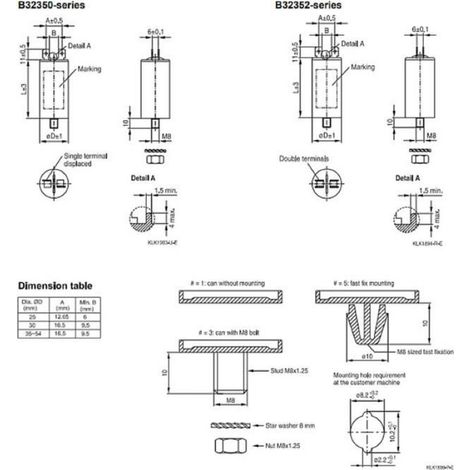 Condensateur À Film MKP - 7,5 µF 450 V AC ±5 % - Pour Systèmes De Compensation Réactive - 1 Pièce (1/3)