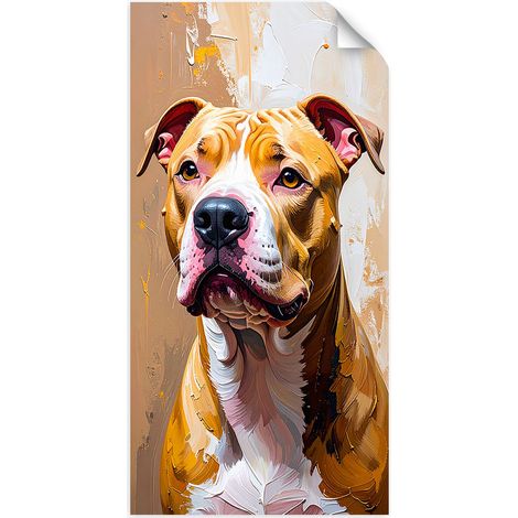 Selbstklebendes Poster – Wandsticker Pitbull-Hund Tier 50x100 cm (1/3)