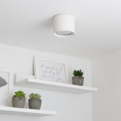 Flache Aufbauleuchte IP44 GX53 - Farbe: weiß - Leuchtmittel: Ohne (1/5)