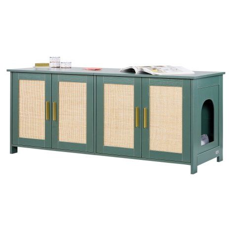 Meuble Bac à Litière Chat Armoire Cache Maison de Toilette Chat (1/5)