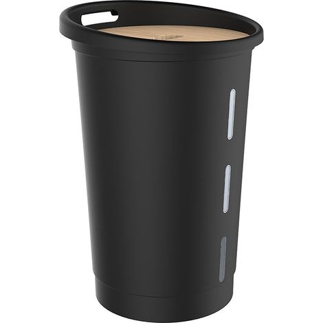 Cofre de pellets de madera negro 25 kg Maxi Ruedas 39,7x60,5x5 - Eda (1/5)
