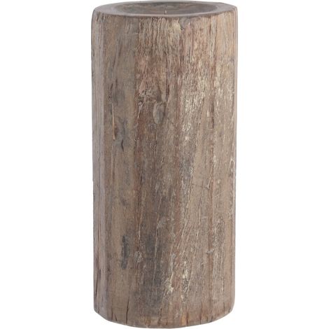 Portavela Madera Reciclada 20X20X38 Columna (1/4)
