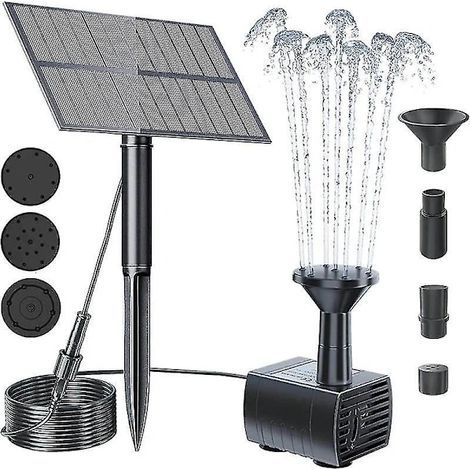 Solar fountain for pool, pond, garden, bird bath and decoration (1/4)