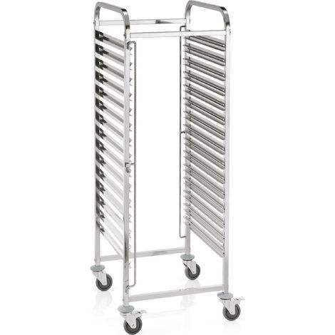 Chariot à glissières 67 x 59 x 171 cm GN 2/1 15 bacs ou 30 plateaux inox CANTINA - Was Germany (1/2)