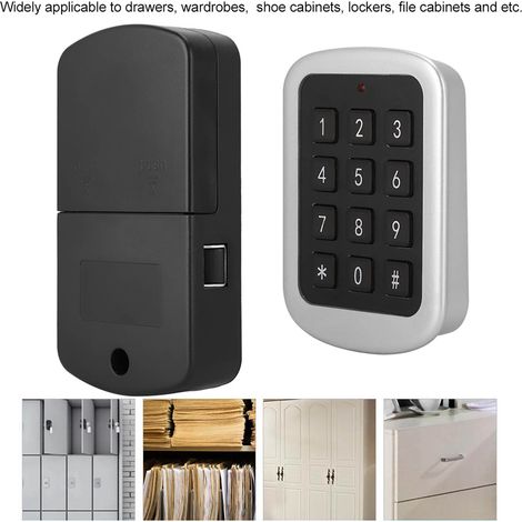 Serrure à code numérique pour meuble de bureau, coffre-fort et armoire de classement (1/5)