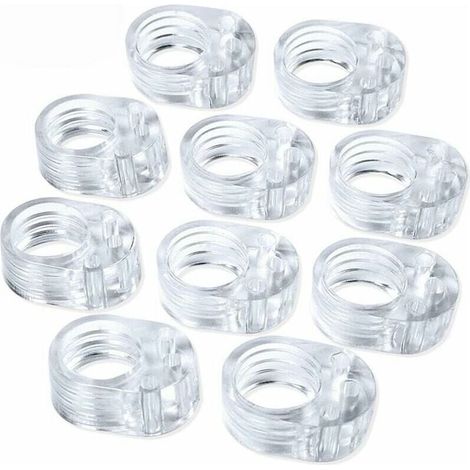 10 pièces pare-chocs de poignée de porte en PVC - Butée de poignée de porte transparente - Protecteurs muraux pour butée de porte (1/4)