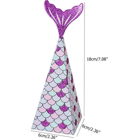 10 Boîtes Cadeaux Sirène pour Fête Enfants - Sacs à Cadeaux Thème Marin (1/5)