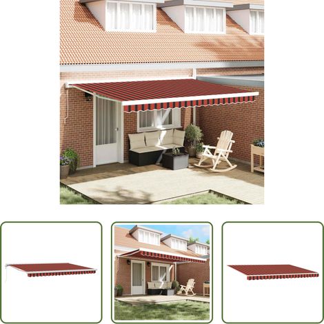 Store rétractable - Auvent Orange et marron 450 x 300 x 165 cm (1/5)