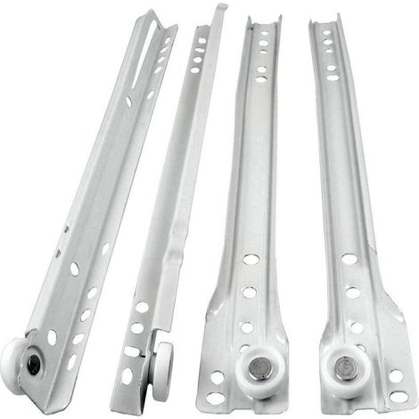Guide scorrevoli 50 cm bianche per cassetti cucine scrivania ufficio camerette (1/3)
