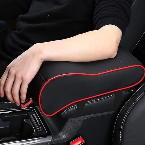 Coussin de rangement pour accoudoir de voiture, console centrale, siège, protection pour véhicule, noir (1/4)
