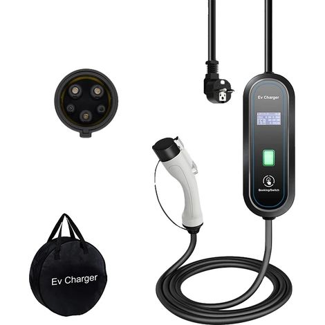 Chargeur EV, 3,5 kW, courant réglable 16A, câble de 3,5 m, design étanche et portable, 16A 3.5kW Type 1