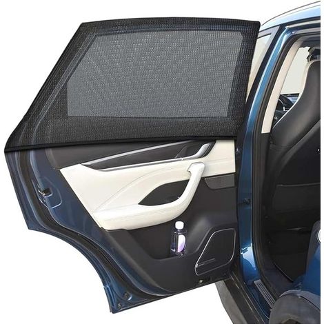 Parasole per auto per bambini, confezione da 2 parasole per auto, 100 x 70 cm, adatti a bambini e animali domestici, bloccano i raggi UV, compatibili con la maggior parte delle auto (1/5)