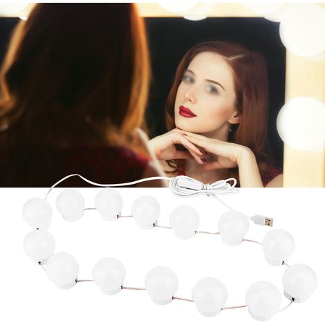Kit d'éclairage de miroir LED avec interrupteur tactile USB, 14 ampoules pour phares de coiffeuse (1/5)