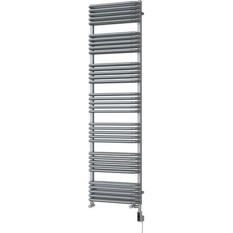 Crossmoor - Silver Dual Fuel Towel Rail H1800mm x W500mm Thermostatic WIFI (1/3)