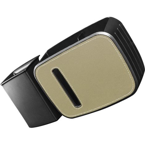 Poubelle de voiture amovible pour sièges arrière, à suspendre à l'arrière, beige (1/5)