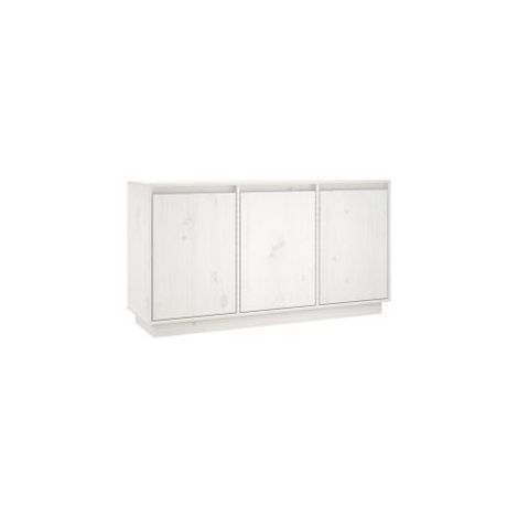 Petit buffet 3 portes en bois massif de pin Romane – Style classique et fonctionnel-Blanc (1/5)