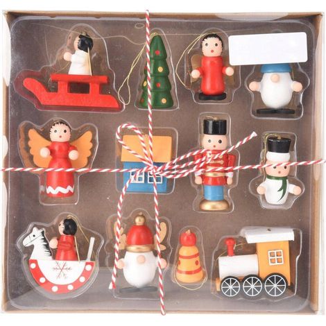 Conjunto de juguetes de Navidad home styling collection rojo 20 5 cm