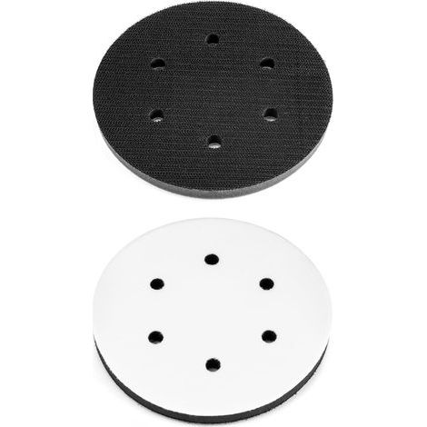 2PCS 125mm Tampon de Ponçage Souple, Tampon Interface en Éponge pour Disques de Ponçage (6 Trous) (1/5)