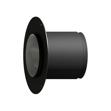 ROSONE A MURO CON ELEMENTO DRITTO L. 125MM MF- Diam. 140 / Rosone D.220- DK- pezzi 1