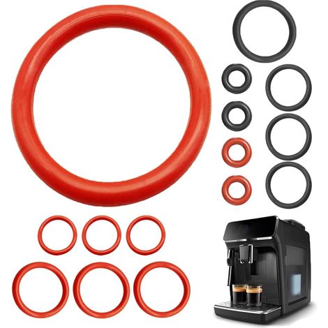 Lot de 15 joints toriques en silicone pour valve de support, soupape à vapeur, groupe d'infusion, soupape d'écoulement, compatible avec les machines à café Philips Saeco Spidem Gaggia (1/5)