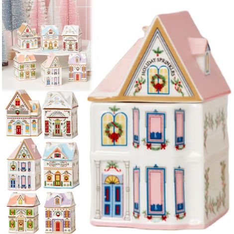 Ensemble Maison d'Épices de Village Créatif - Maison d'Épices de Village des Fêtes de Noël - A --