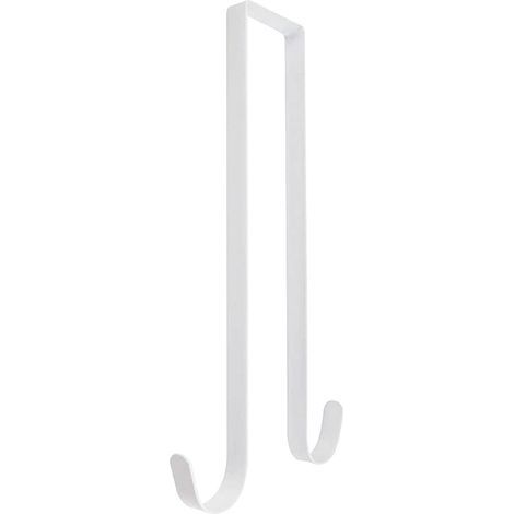 Crochets de porte en métal de 38,1 cm pour porte de cuisine, salle de bain (blanc) (1/5)