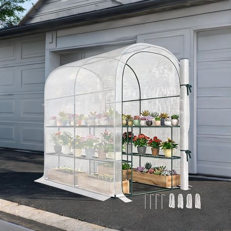 Serre de jardin blanc en acier 187 x 123 x 189 cm (1/5)