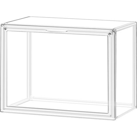 Boîte de présentation transparente anti-poussière grande capacité, ouverture frontale, idéale pour ranger livres, jouets et sacs (1/5)