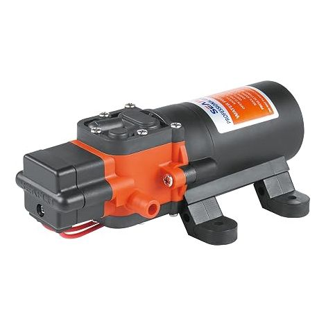 DC 12V 4.3LPM 2.4 Bar 21S Self-Priming Diaphragm Pump On Demand for RV Yacht Garden RV (1/5)