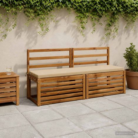 vidaXL Cojín de banco SOEST 100% Poliéster Beige 150 x 40 x 5 cm (1/5)