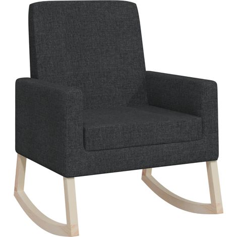Maison Exclusive - Schaukelstuhl Schwarz Stoff
