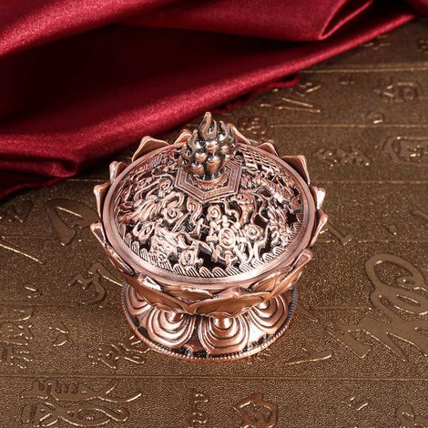 Vintage-Rückfluss-Räuchergefäß, Kegelhalter, Wohndekoration (rote Bronze) (1/3)