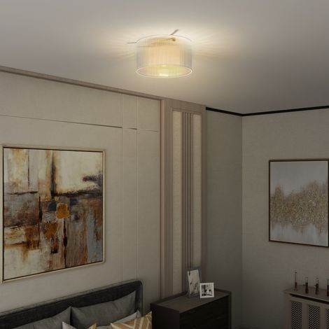 Plafoniera con paralume in acrilico, compatibile con lampade in metallo, alogene e a LED. (1/5)