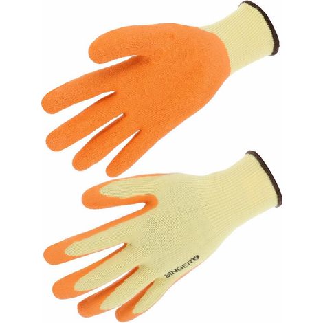 Gant latex Support polyester/coton Dos aéré- SINGER - TAC1025O T9 (1/3)