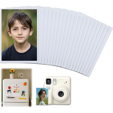 Lot de 20 Cadres Photo Magnétiques 9,25 x 6,3 cm Porte Photo Magnetique Mini Cadres Photos pour Frigo Magnet Photos Frigo pour Tableaux Magnétiques, Réfrigérateur, Armoires Métalliques (1/5)