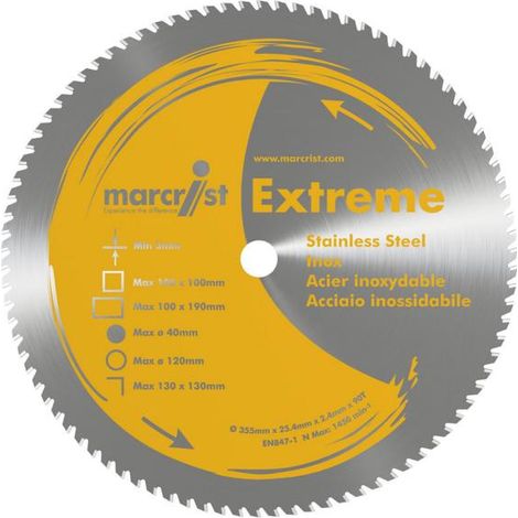 Kaltkreissägeblatt Extreme 355 x 25.4mm Inox