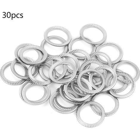 30 pièces rondelles Grower acier inoxydable M12, double face à ressort, jeu plat DIN9250 (1/5)