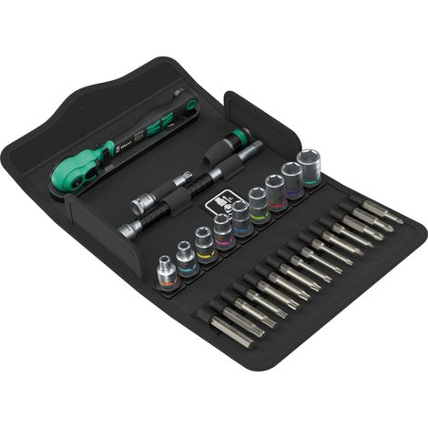 Wera 8100 SA 15 Zyklop Comfort Knarrensatz, Umschalthebel, 1/4"-Antrieb, zöllig