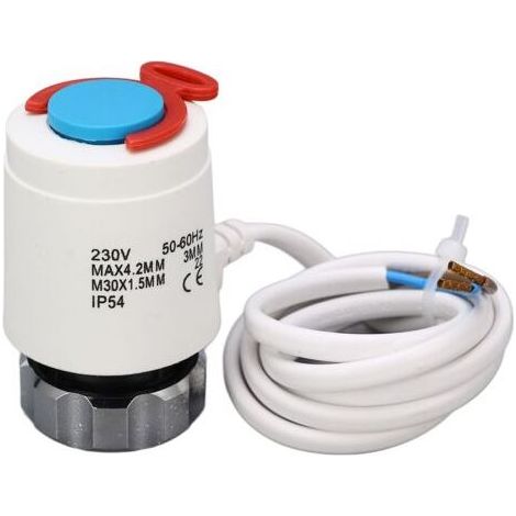 1 vanne de radiateur, 230 VAC, course 5 mm, interface M30x1,5 mm, IP43, pour chauffage au sol et radiateurs (1/5)