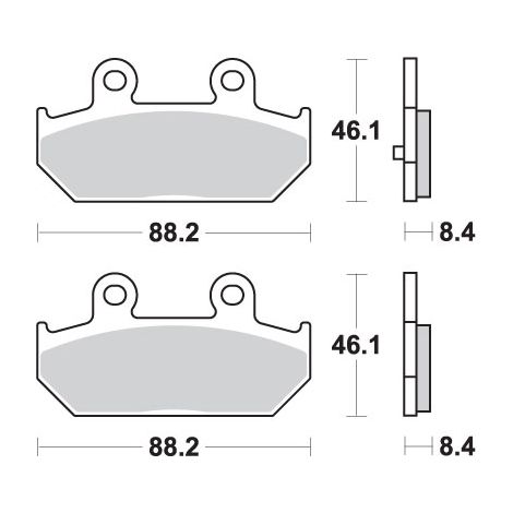 Pastillas de freno SBS KH412 Maxi Sinter color dorado para Suzuki AN 400/650 Burgman '02-'23 (traseras)