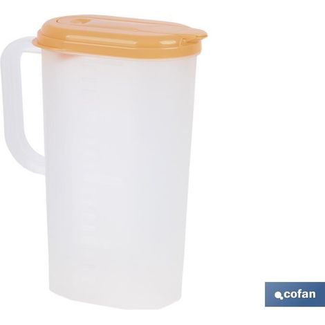 Pack de 6 Carafes d'Eau 2L Orange Modèle Manantial