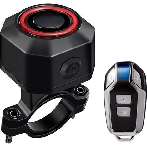 Alarme De Velo Antivol, Alarme de vélo à détection de Vibrations avec télécommande, Alarme Moto sans Fil avec capteur de Mouvement (1/4)