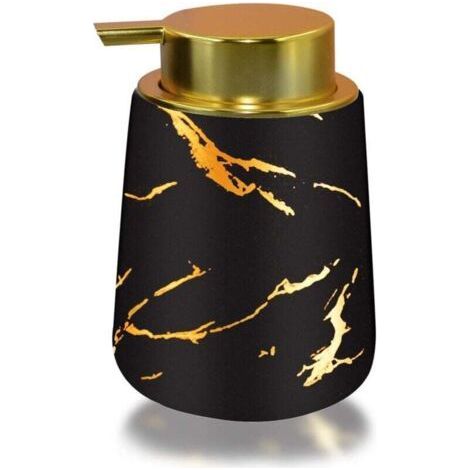Ceramic liquid soap dispenser, 400 ml (black) (1/4)