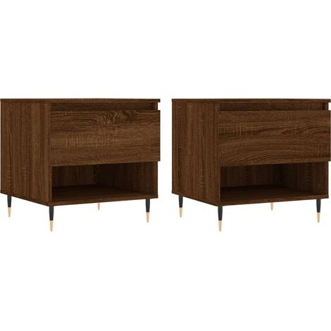 Maison Exclusive - Couchtische 2 Stk. Braun Eichen-Optik 50x46x50